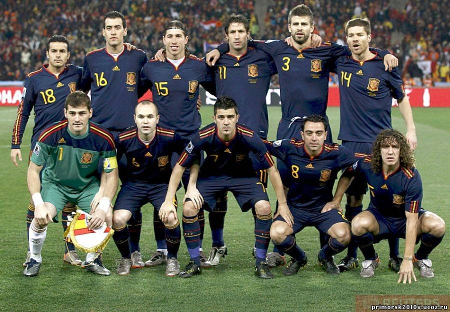 Сборная испании по футболу 2010 форма